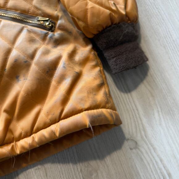 Men's Vintage 70's Storm Shield North Land Orange Sherpa Lined Work Jacket Sz M - Picture 3 of 12